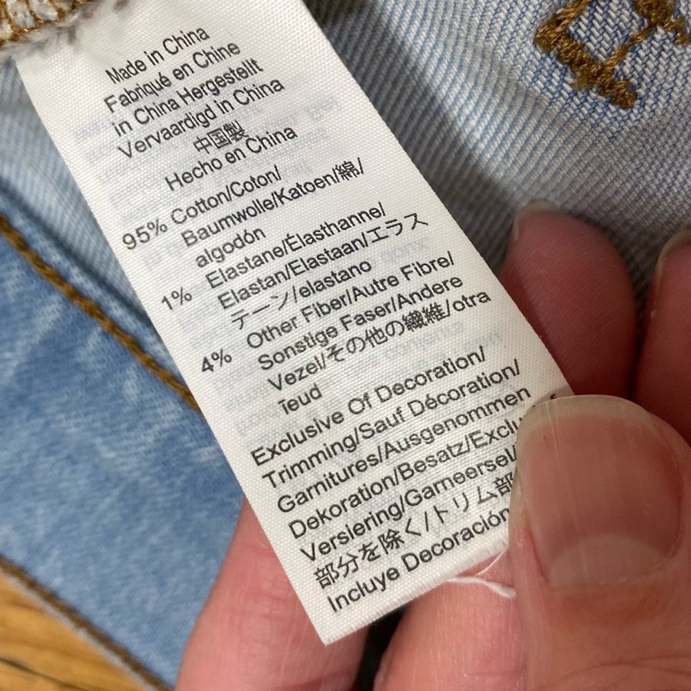 Madewell High-Rise Denim Shorts Light Style#K8029 Altered Patches 30 - Picture 11 of 13